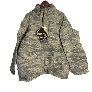 Parka All Purpose Environment L Short GoreTex APECS USAF Military Camouflage NWT